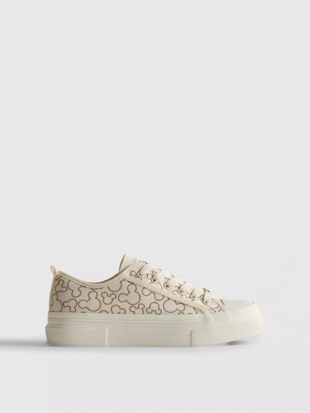 Disney's mickey mouse canvas platform sneakers