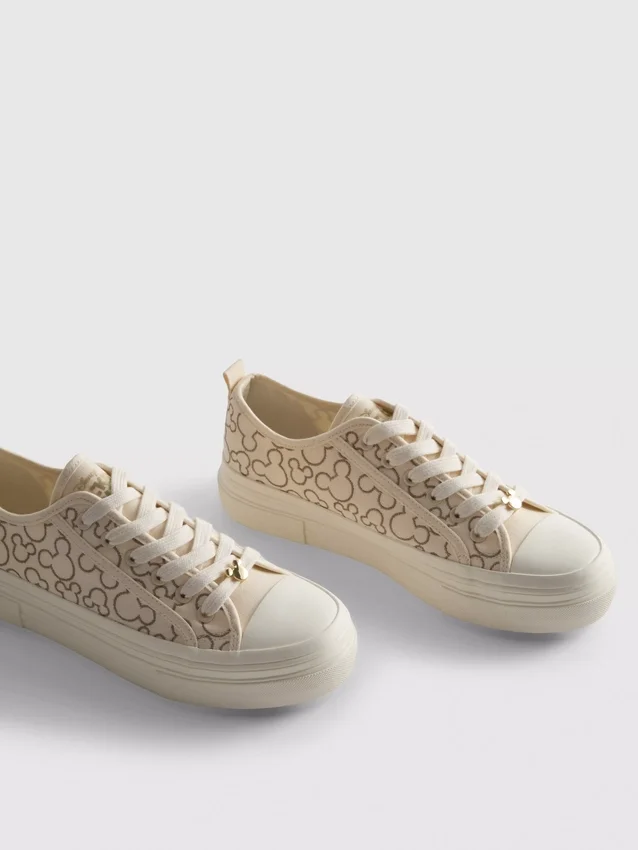 Disney's mickey mouse canvas platform sneakers