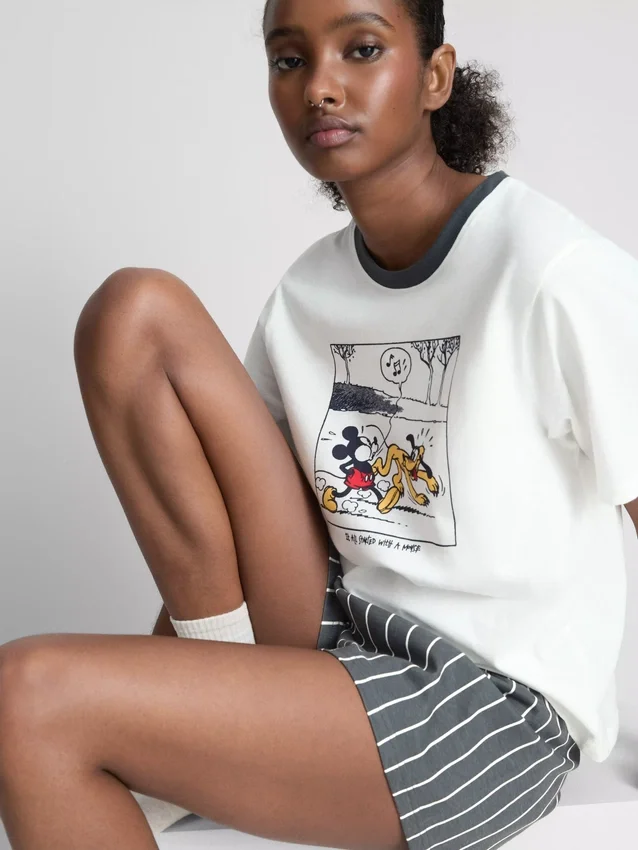 Disney's mickey mouse graphic shorty pajamas