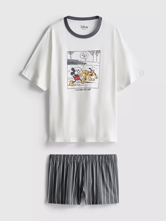 Disney's mickey mouse graphic shorty pajamas