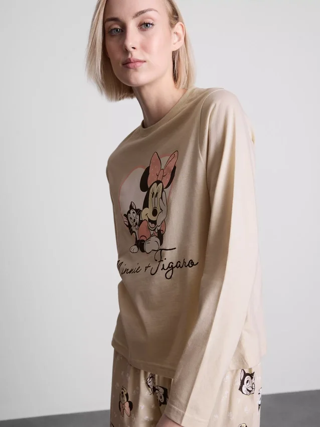 Disney's minnie mouse cotton printed pajamas