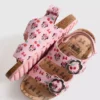 Disney's minnie mouse slingback double buckle strap sandals