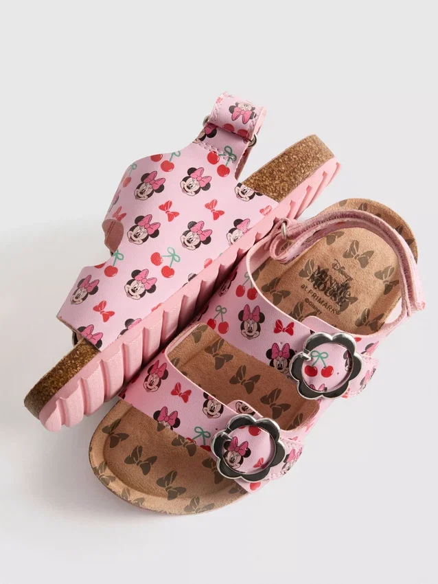 Disney's minnie mouse slingback double buckle strap sandals