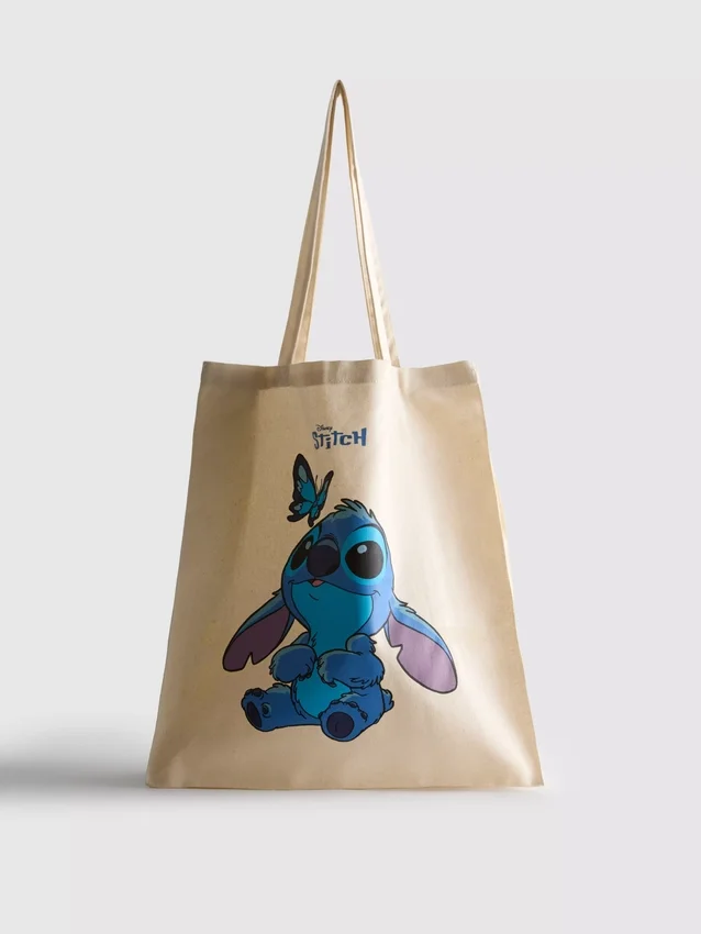 Disney's stitch canvas shopper bag