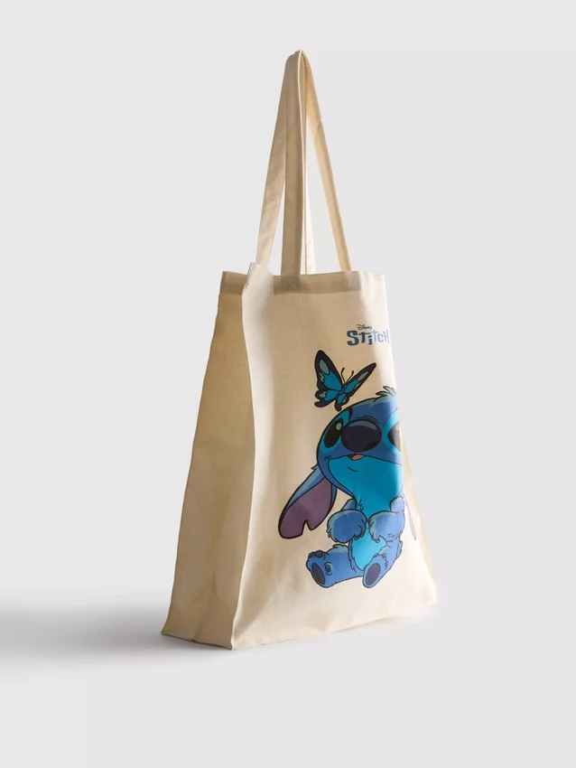 Disney's stitch canvas shopper bag