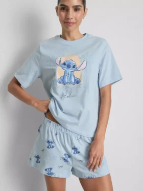 Disney’s stitch cotton graphic shorty pajamas
