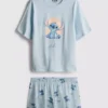 Disney's stitch cotton graphic shorty pajamas