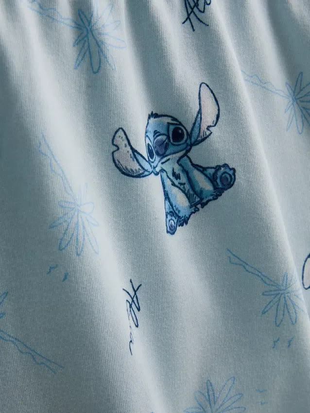 Disney's stitch cotton graphic shorty pajamas