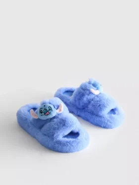 Disney's stitch fluffy double-strap slippers