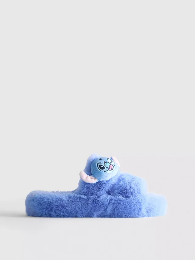 Disney's stitch fluffy double-strap slippers