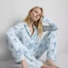 Disney's stitch striped boyfriend pajamas