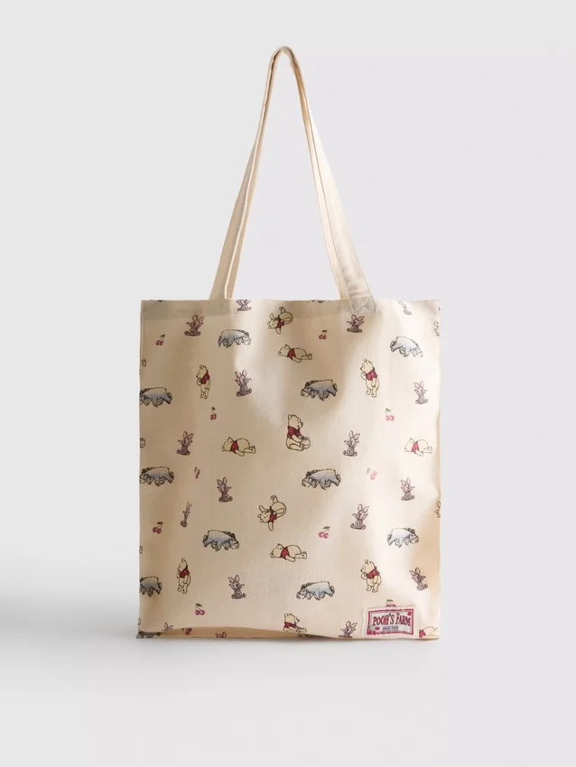 Disney's winnie the pooh cotton canvas tote bag