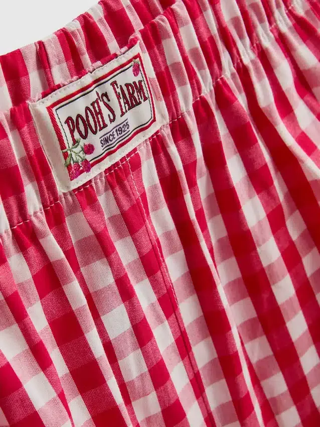 Disney's winnie the pooh gingham shorty pajamas