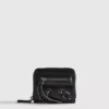 Distressed zip-up purse
