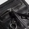 Distressed zip-up purse
