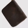 Distressed zip-up purse