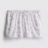 Dobby cotton floral pajama shorts