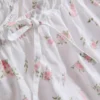Dobby cotton floral pajama shorts