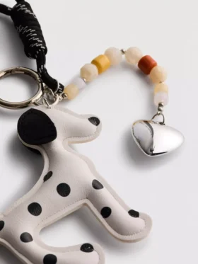 Dog charm keyring