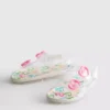 Double buckle strap glitter jelly slingback sandals
