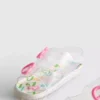 Double buckle strap glitter jelly slingback sandals