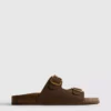 Double buckle-strap mule sandals