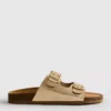 Double buckle-strap mule sandals
