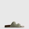 Double buckle-strap mule sandals
