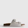 Double buckle-strap mule sandals