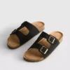 Double buckle-strap mule sandals