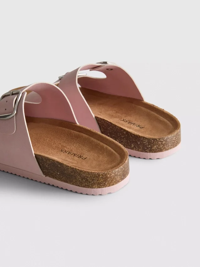 Double buckle-strap mule sandals