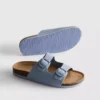 Double buckle-strap mule sandals