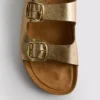 Double buckle-strap mule sandals