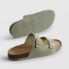 Double buckle-strap mule sandals