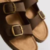 Double buckle-strap mule sandals