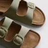 Double buckle-strap mule sandals