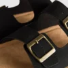Double buckle-strap mule sandals
