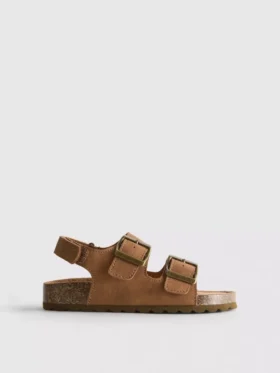 Double buckle strap sandals