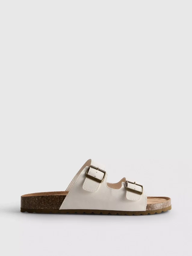Double buckle strap sandals