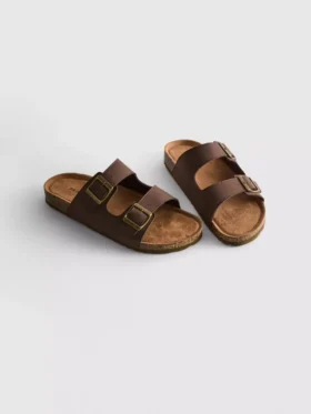 Double buckle strap sandals