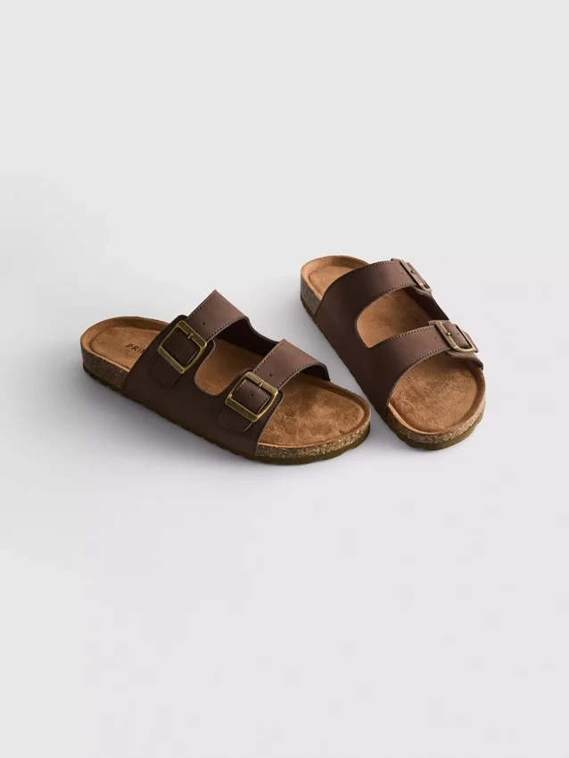 Double buckle strap sandals