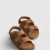 Double buckle strap sandals