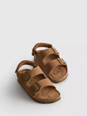 Double buckle strap sandals