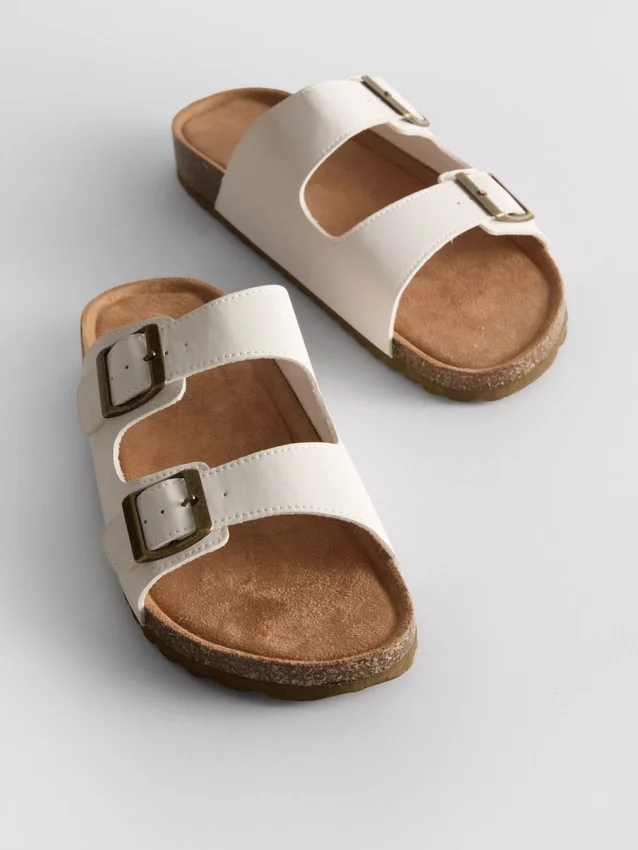 Double buckle strap sandals