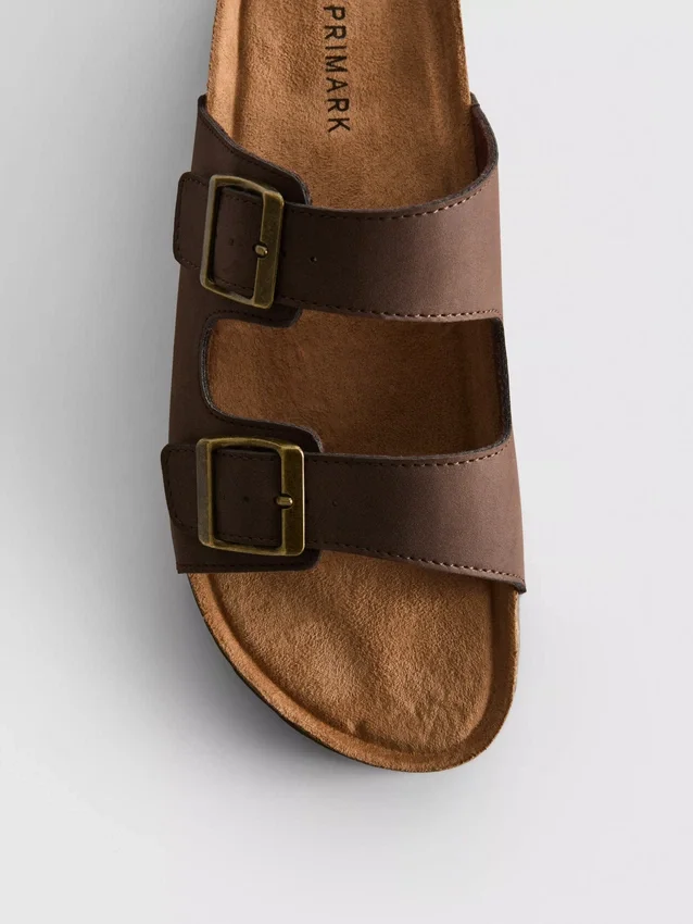 Double buckle strap sandals