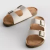 Double buckle strap sandals