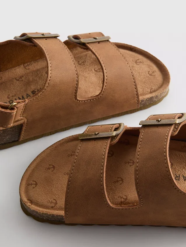 Double buckle strap sandals