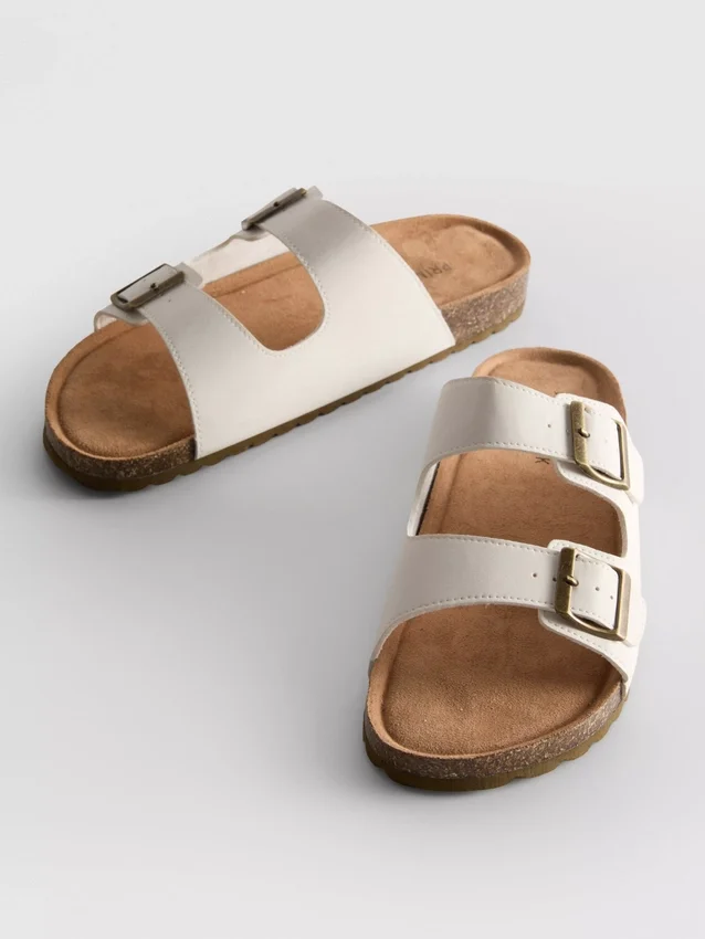 Double buckle strap sandals