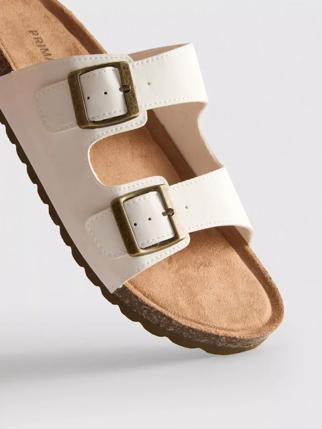 Double buckle strap sandals