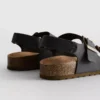 Double buckle strap slingback sandals